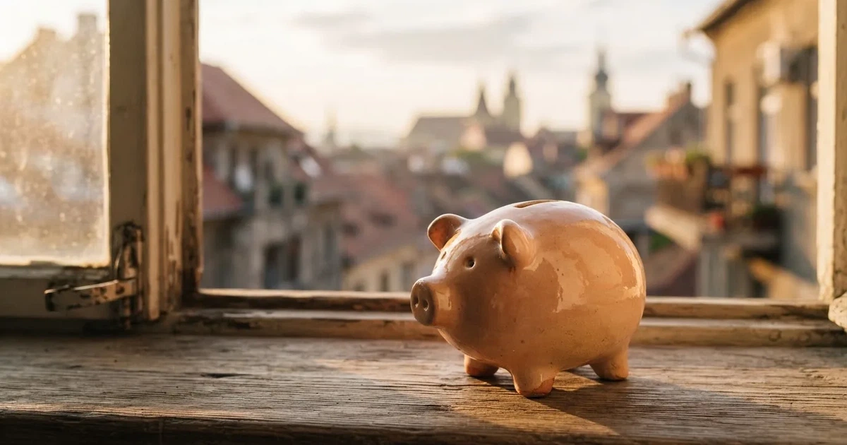 O pușculiță de ceramică în formă de purcel pe un pervaz, în lumina soarelui — cazinouri cu paysafecard în romania